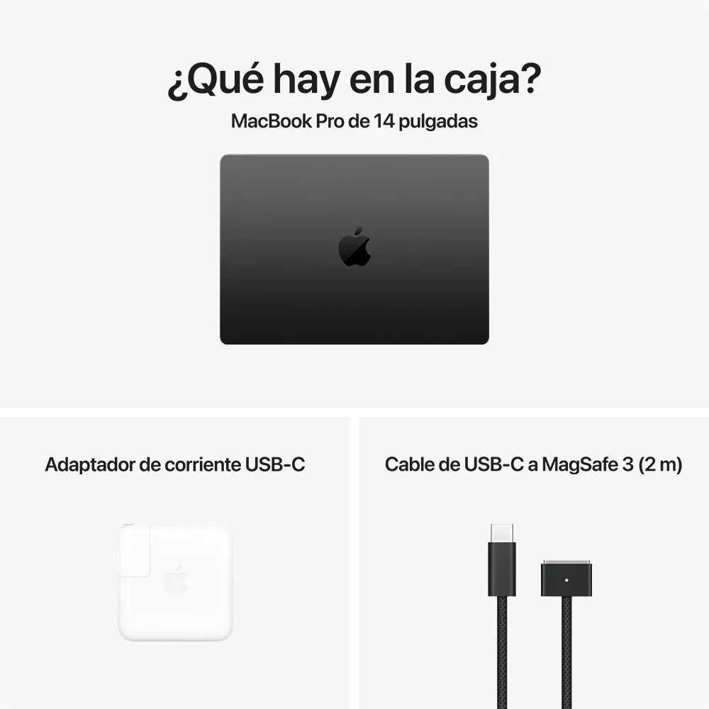 MacBook Pro 14" M4 PRO / 12CPU - 16GPU / 24GB - 1TB - Negro Espacial